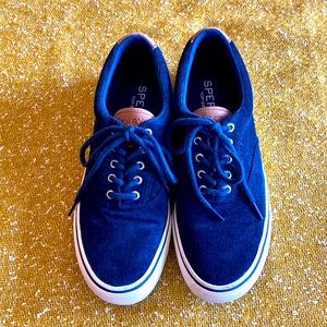 Sperry Navy Striper II CVO Cord Corduroy Shoes - Sz 10M